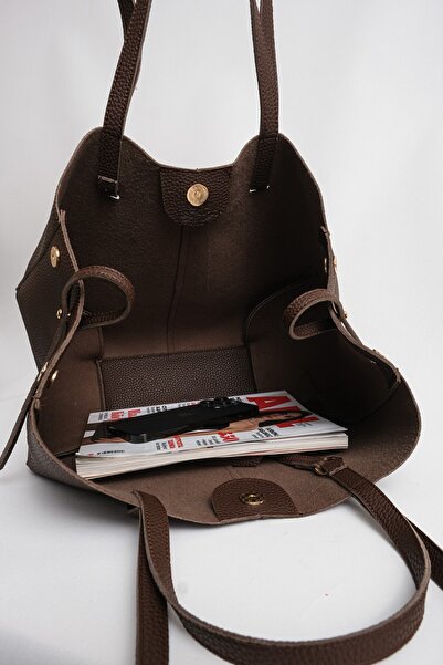 Çantacımstore Kadın Cyme Big Pinterest Çanta Kahve (BÜYÜK BOY)