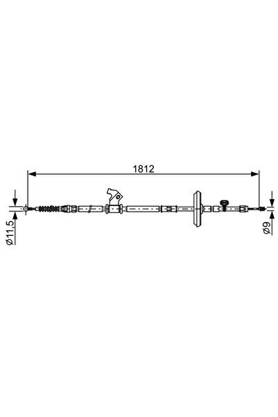 Bosch Cablu Frana De Parcare Opel Astra J Gtc/Cascada Vauxhall Astra Model 6 ...