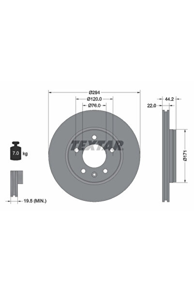 Krieger Disc Frana Vw Multivan T5/Transporter T5 Bus/Transporter T5 Caroserie