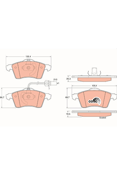 TRW Set Placute Frana Frana Disc Vw California T4 Camper/Transporter T4 Bus/T...