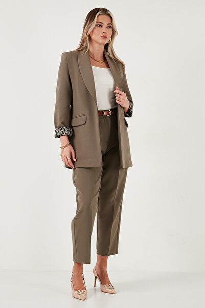 Lela Regular Fit High Waist Straight Leg Belted Trousers Pants 68350938