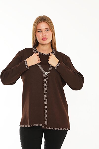 Lanze Knitwear Double Set Cardigan and Blouse