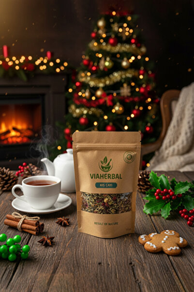 VIAHERBAL Doğal Bitkisel Meyve Aromalı Kışa Özel Bitki Çayı Karışımı 50 gr
