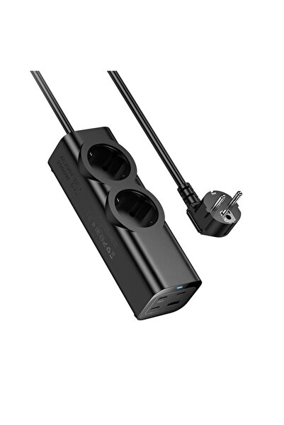 SMAYLİNG 2 Priz + 4 USB Çıkışlı Akım Korumalı Çoklu Priz | 2200W Güç, Hızlı Ş...