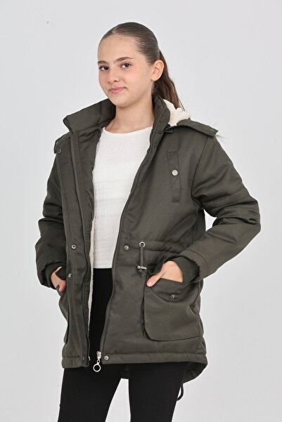 JOGCO Girl's Fleece-Lined Detachable Hooded Comfortable-Stylish Thick Winter ...