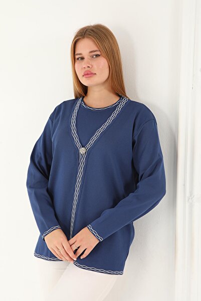 Lanze Knitwear Double Set Cardigan and Blouse