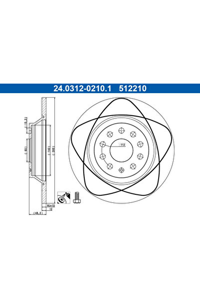 Ate Disc Frana Audi A3/Q3 Vw Golf 7