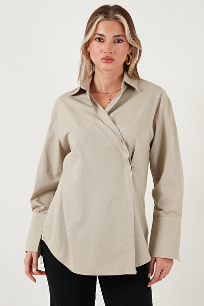 Lela Regular Fit Classic Collar Tie-Up Long Sleeve Shirt Shirt 6834987