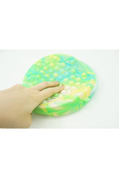 Bibilel Silicone stress reliever toy, Flippy, Pop It Now and Flip It, Bag, Sunflower, Green