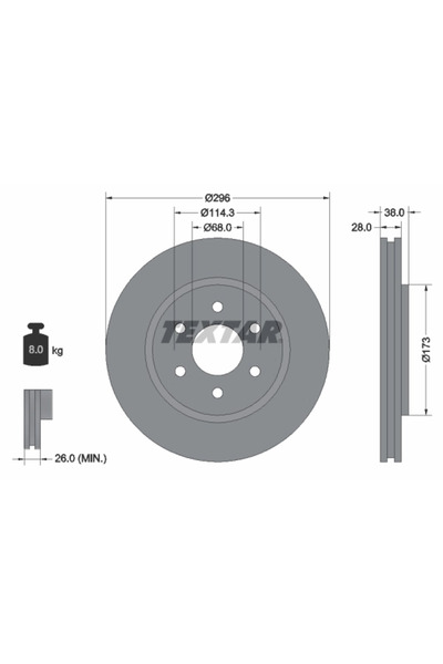 Krieger Disc Frana Nissan Navara/Pathfinder 3/Xterra