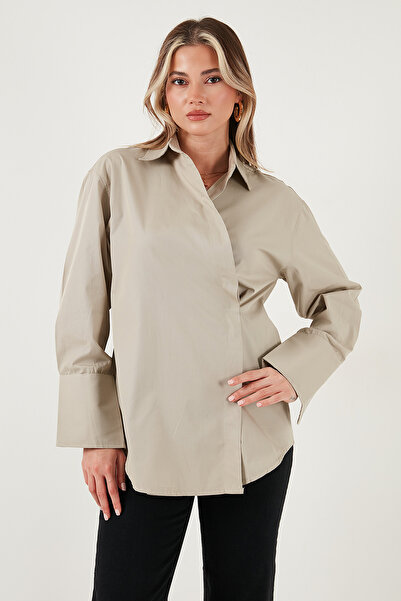 Lela Regular Fit Classic Collar Tie-Up Long Sleeve Shirt Shirt 6834987