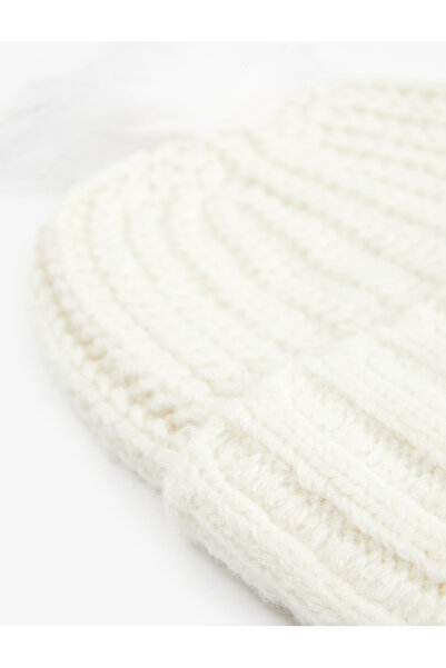 Koton Layered Pom Pom Detailed Knitted Beanie