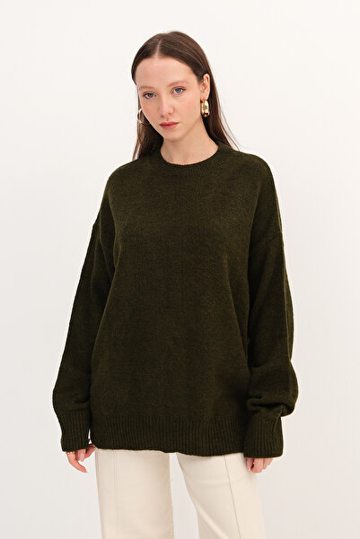 Addax Crew Neck Basic Knitwear Sweater K2918