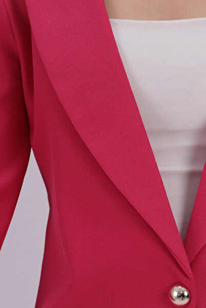 armonika Women's Fuchsia Single Button Jacket Arm-20K001020