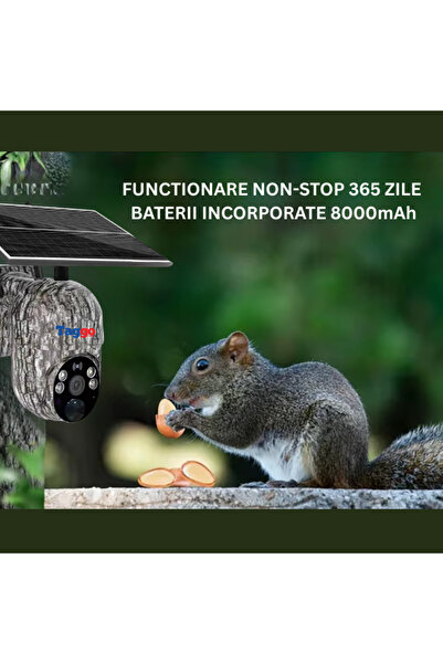 Taggo Cameră de supraveghere 4G HD pentru animale sălbatice, 4MP, alimentată cu energie solară și cu detecție de mișcare