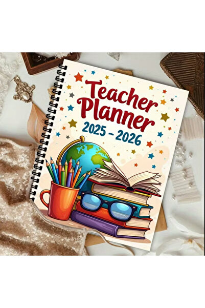 BABUN Öğretmenler İçin 2025-2026 Planlayıcı Çizgili Telli Spiralli A5 Defter Öğretmen Ajandası Not Defteri