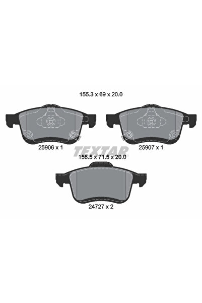 TEXTAR Комплект спирачни накладки за дискови спирачки Fiat 500L