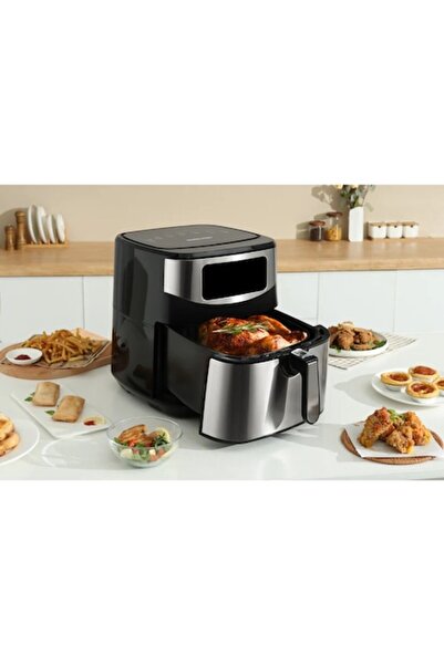 Swiss Pro Friteuză cu aer cald, Swiss Pro+, XXL, argintiu, 10 litri, 1800W, 43.5x38.5x41.5cm