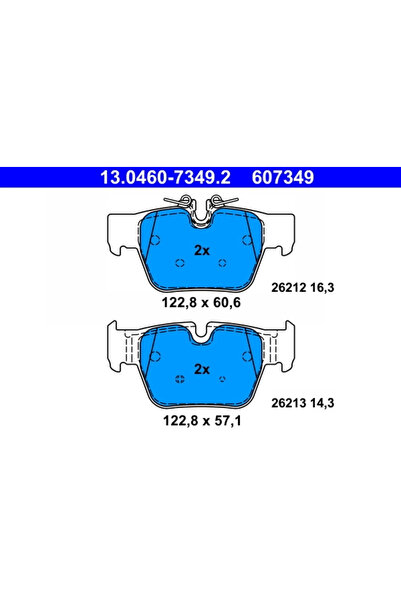 Ate Set Placute Frana Frana Disc Bmw 1/2 Gran/X2 Mini Mini Clubman/Mini Count...