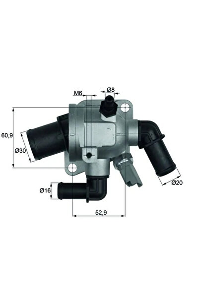 MAHLE Термостат за охлаждаща течност Alfa Romeo Mito Fiat 500/Doblo Van/Limou...