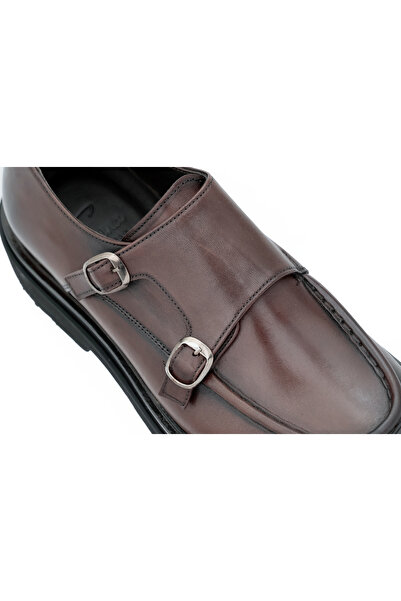 Tuna Hakiki Deri Çift Tokalı Erkek Loafer Ayakkabı EVA Taban - E4464