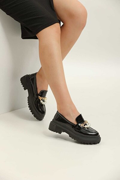 Yula Fashion Shoes Kadın İncili Günlük Loafer Ayakkabı