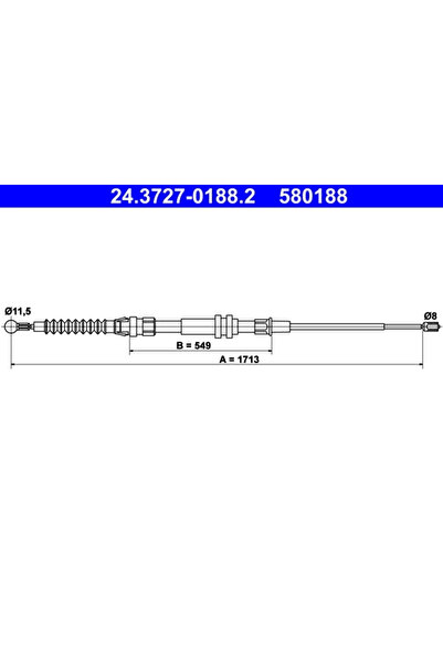 Krieger Cablu Frana De Parcare Vw Caddy 3 Autoutilitara/Limuzina Spatioasa (2...
