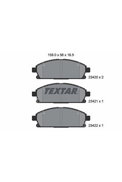 TEXTAR Brake pad set disc brake NISSAN SERENA (C23) 1992-2001
