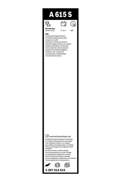 Bosch Lamela Stergator Mercedes-Benz Sprinter 3,5-T Tourer Bus/Sprinter 3,5-T