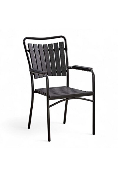 concent wooden chair with metal