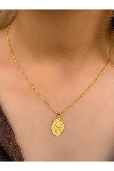 UZUNDAĞ KUYUMCULUK 14 Ayar Altın Oval B Harfli Kolye