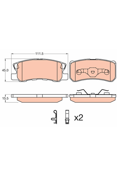 TRW Set Placute Frana Frana Disc Mitsubishi Asx/Grandis/Lancer 8