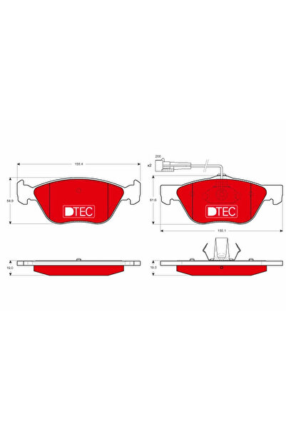 TRW Set Placute Frana Frana Disc Alfa Romeo 145/146/156 Fiat Bravo 1/Coupe/Ma...