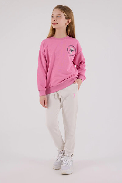 U.S. Polo Assn. 4-15 Years Old Licensed U.S. Polo Assn. Girls' Suit-Candy Pink