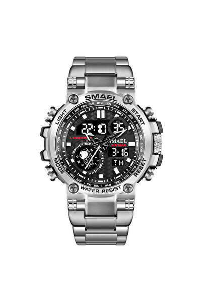 SMAEL Ceas de mână bărbătesc sport la modă digital cuarț cronograf analogic cu alarmă dublă