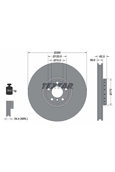 TEXTAR Disc Frana Bmw X5/X6