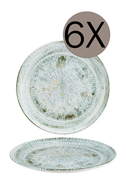 Bonna Porselen Odette Olive Gourmet Düz Tabak 17 cm 6'lı Takım ODTOLGRM17DZ