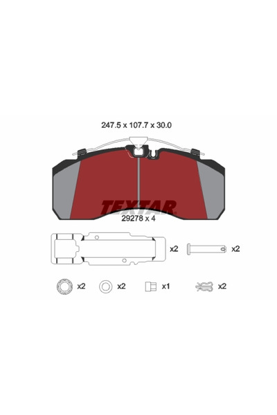 TEXTAR Set Placute Frana Frana Disc Bmc Tugra Iveco Stralis 2/Tector 2