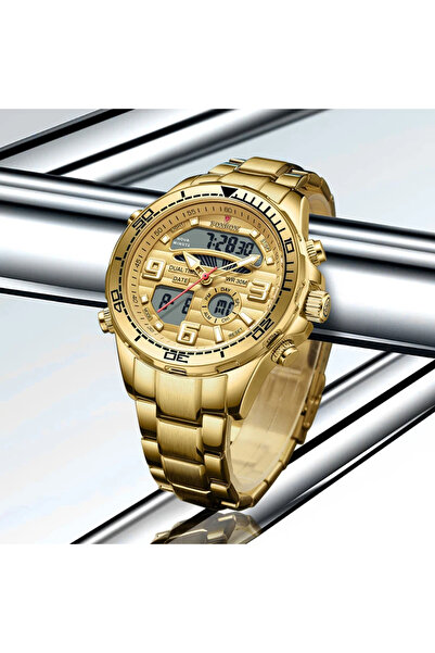 Foxbox Ανδρικό ρολόι Fox Box Casual Fashion Business Elegant Αναλογικό Ψηφιακό Διπλής Ώρας