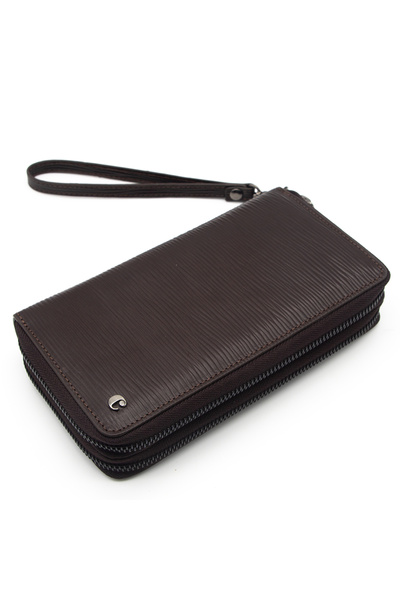 Cacharel Brown A.Shell Leather Unisex Wallet 3369A4K