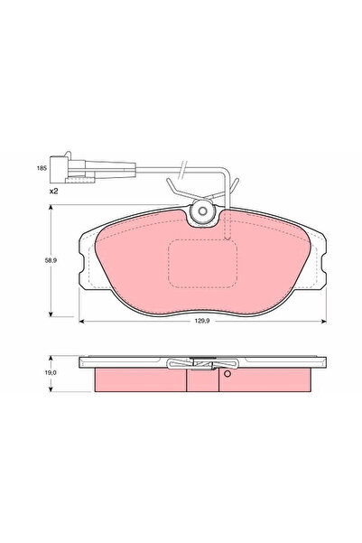 TRW Set Placute Frana Frana Disc Alfa Romeo 155/Gtv/Spider Fiat Coupe/Croma