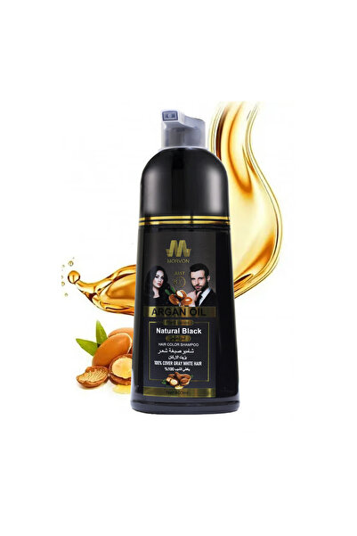 MORVON Morfone Black Hair Dye Shampoo with Argan Oil 400ml