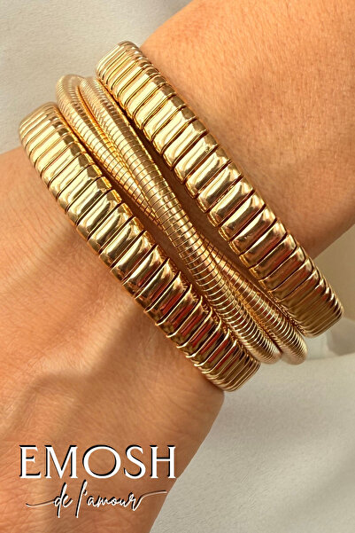 EMOSH de Lamour سوار على شكل ثعبان - موديل سوار ذهبي اللون