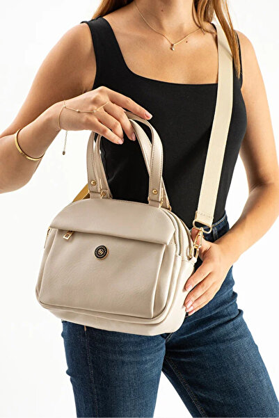 Sanmorris Women's Cream Crossbody Hand & Shoulder Bag