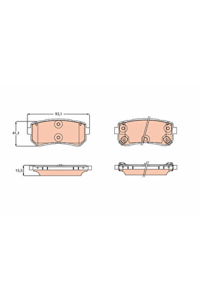 TRW Set Placute Frana Frana Disc Hyundai Creta/Kona/Sonata 7