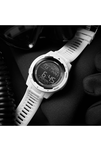 SMAEL Men's Wristwatch Military Style Army Sport Digital Fashion Chronograph White