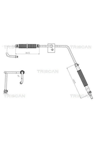 TRISCAN Furtun Hidraulic Sistem De Directie De La Caseta De Directie La Conuc...