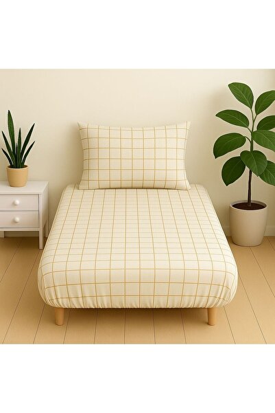 rabiatekstil Cream Caramel Single Elastic Sheet Set