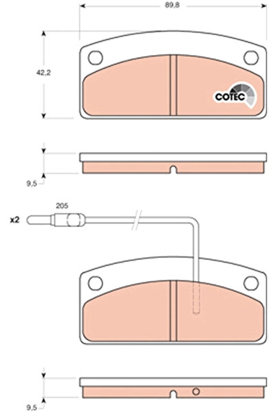 TRW Set Placute Frana Frana Disc Aixam 400/500/A.721 Ligier Ambra/Be Up/Nova