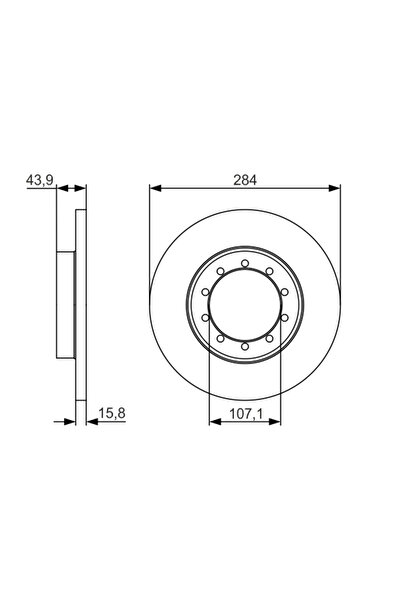 Bosch Disc Frana Ford Transit Bus/Transit Caroserie/Transit Platou